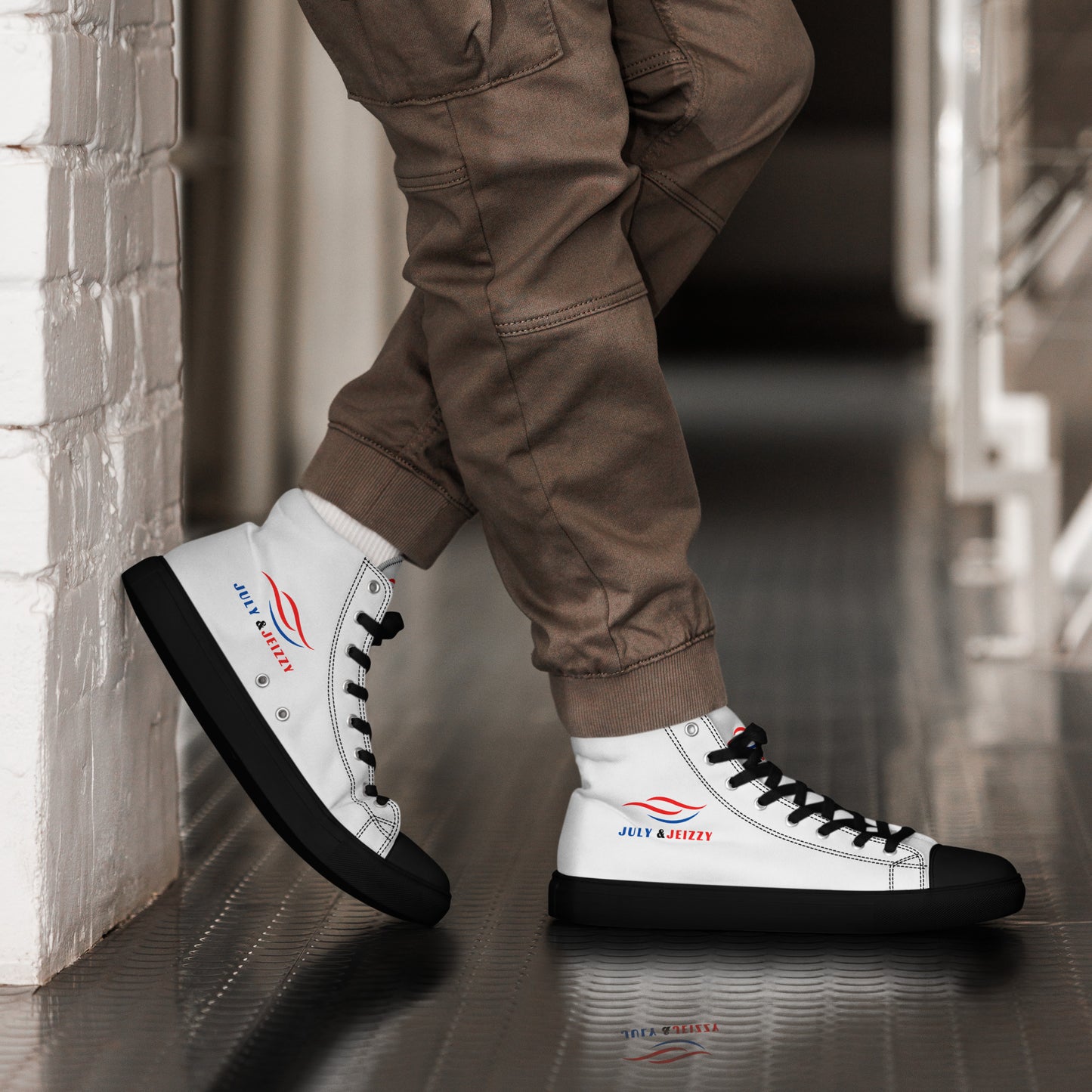 Zapatillas de Lona de Caña Alta para Hombre