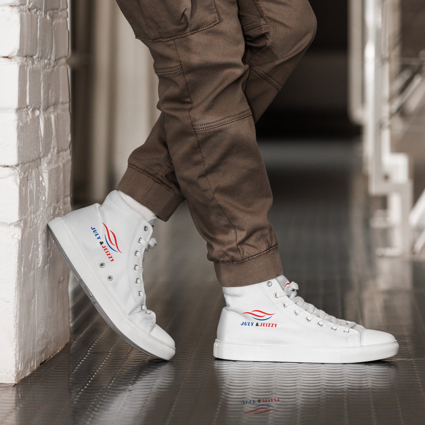 Zapatillas de Lona de Caña Alta para Hombre