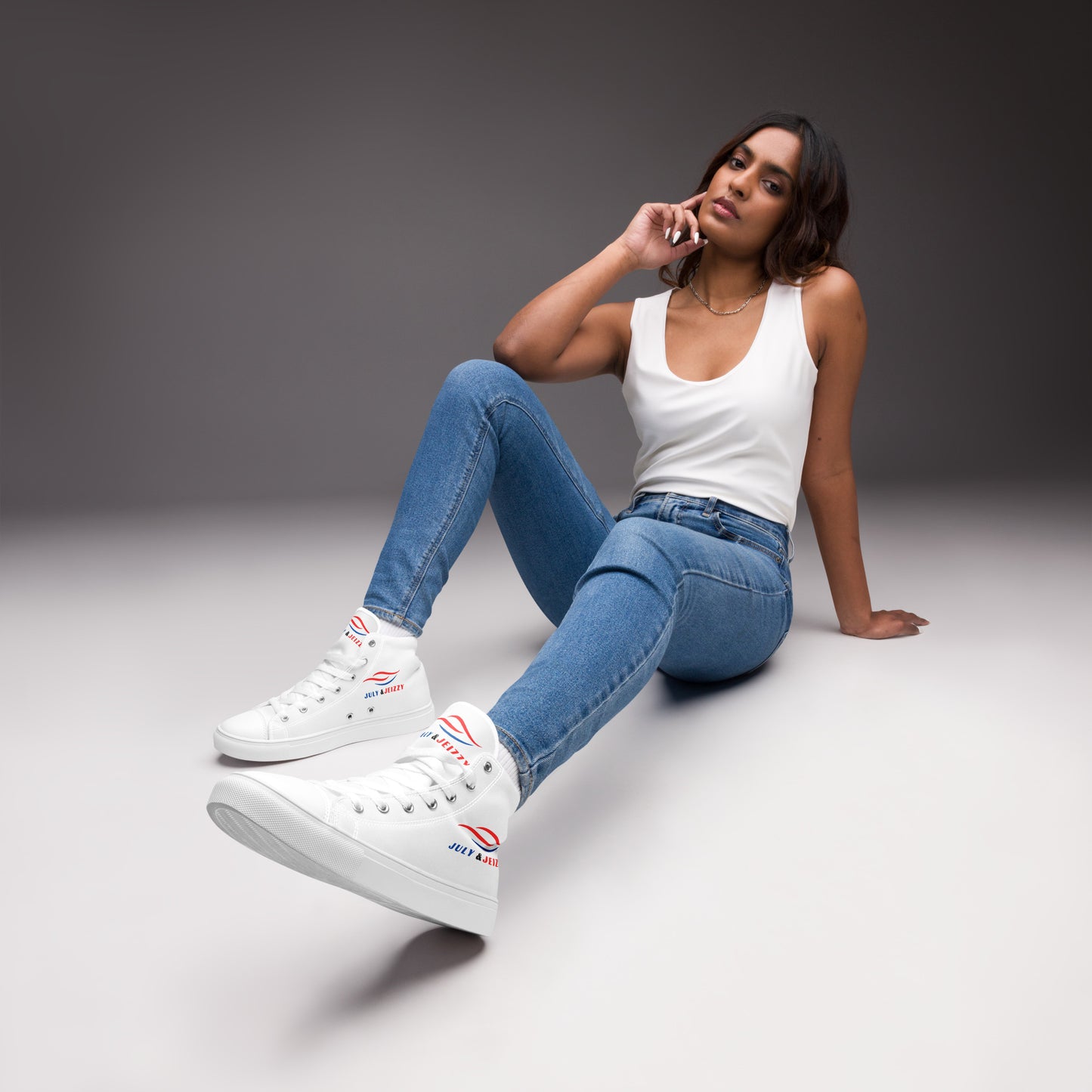 Zapatillas de Lona de Caña Alta para Mujer